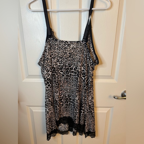Torrid Leopard Print Microfiber & Lace Babydoll Chemise Women’s 3XL - Picture 4 of 4